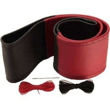 Lenkradbezug schwarz rot echt