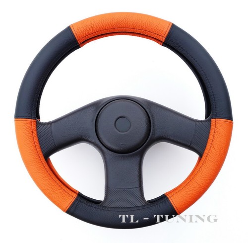 Lenkradbezug orange schwarz - lenkradbezug, orange-schwarz