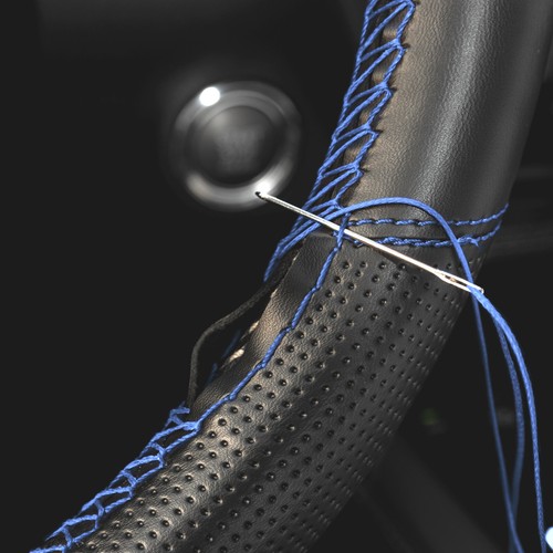 Blau auto lenkradbezug - auto,