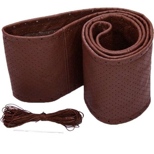Lenkradbezug echt leder - leder, braun
